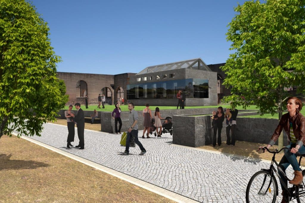 Rendering of the chapel and event space